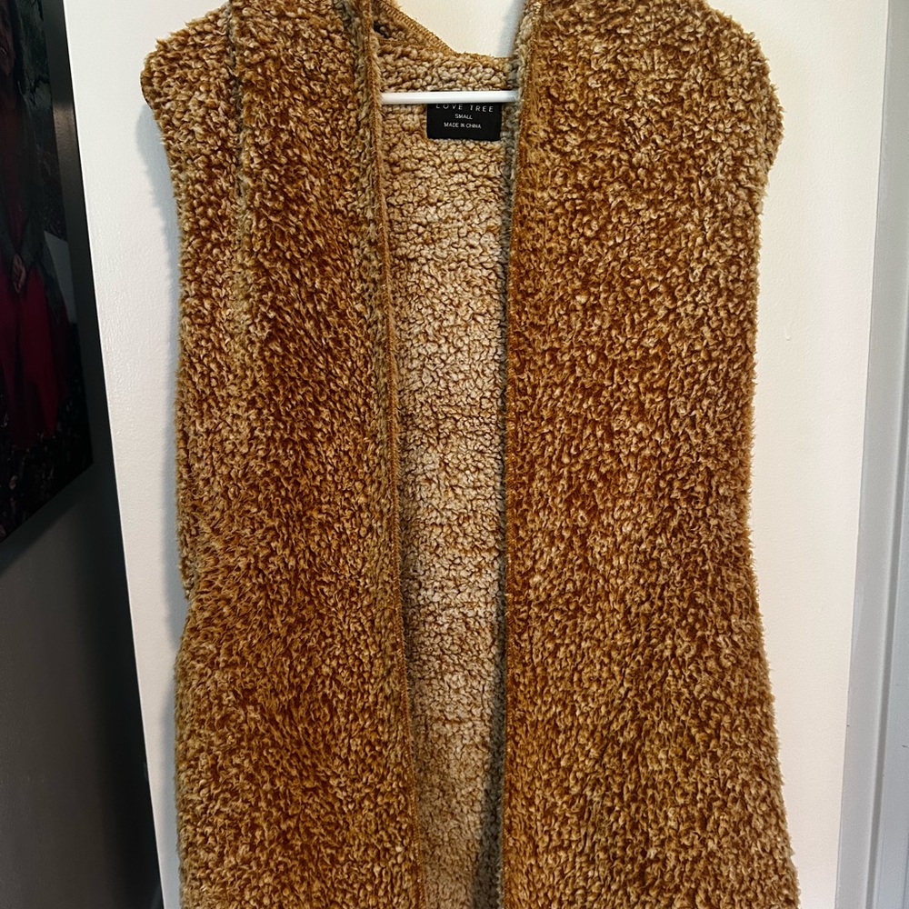 Fluffy, suede vest